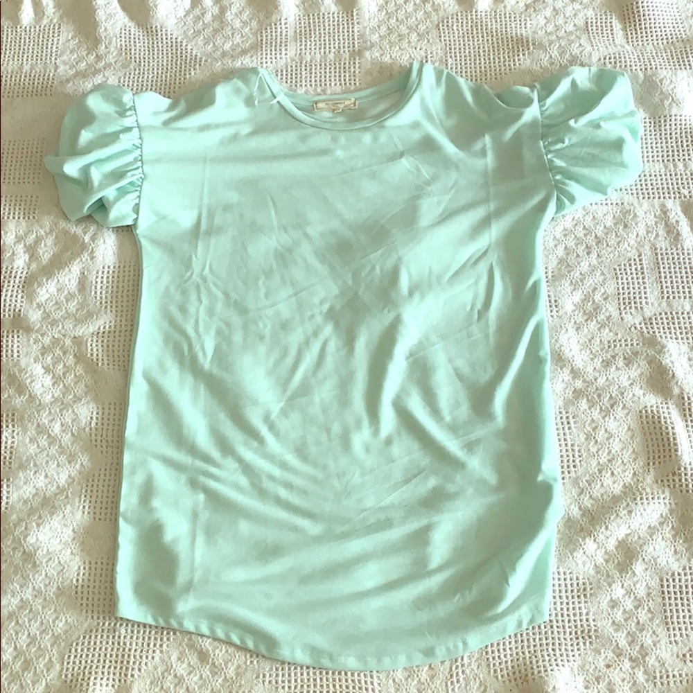 Teal color dress